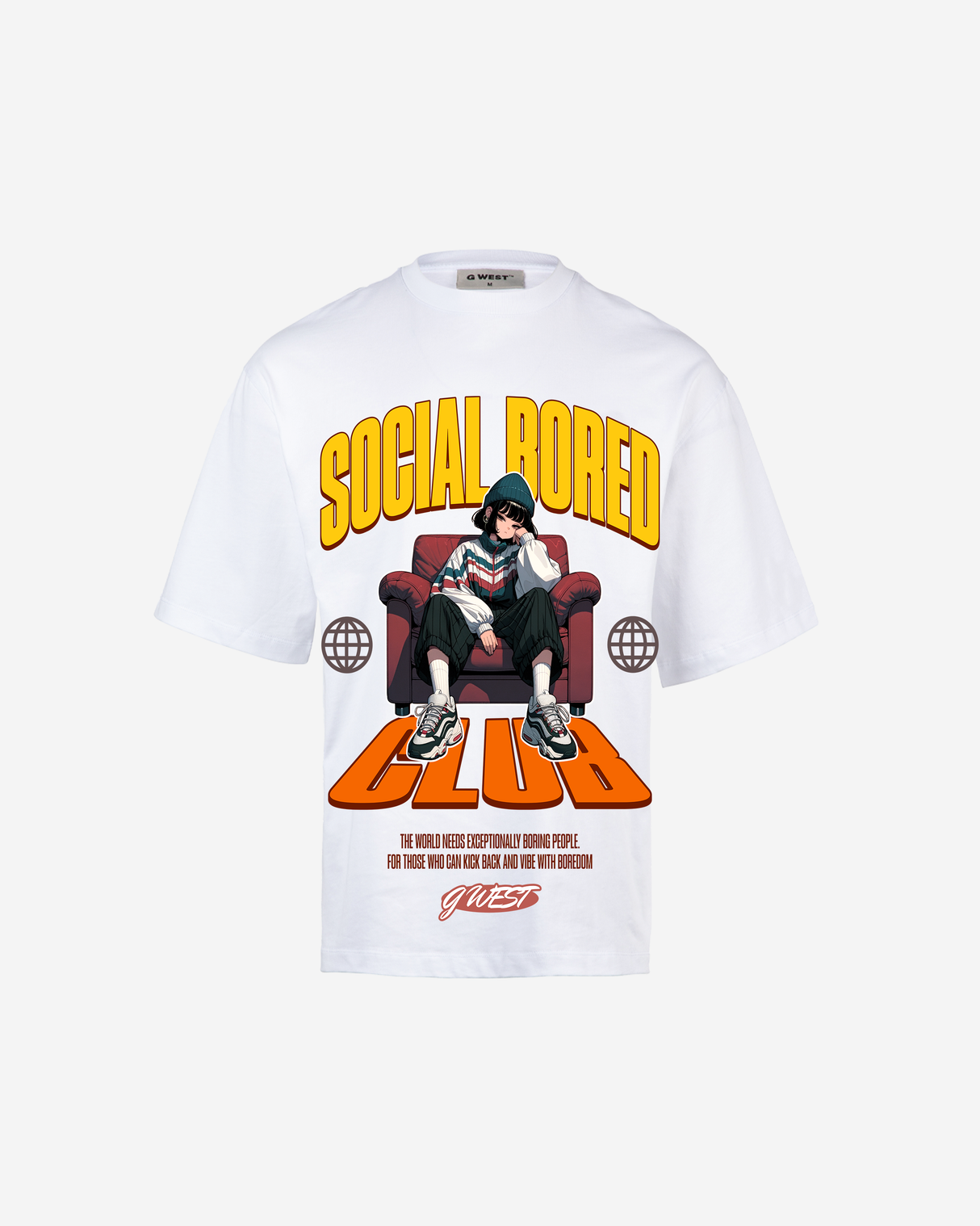G-WEST SOCIAL BORED OVERSIZED TEE