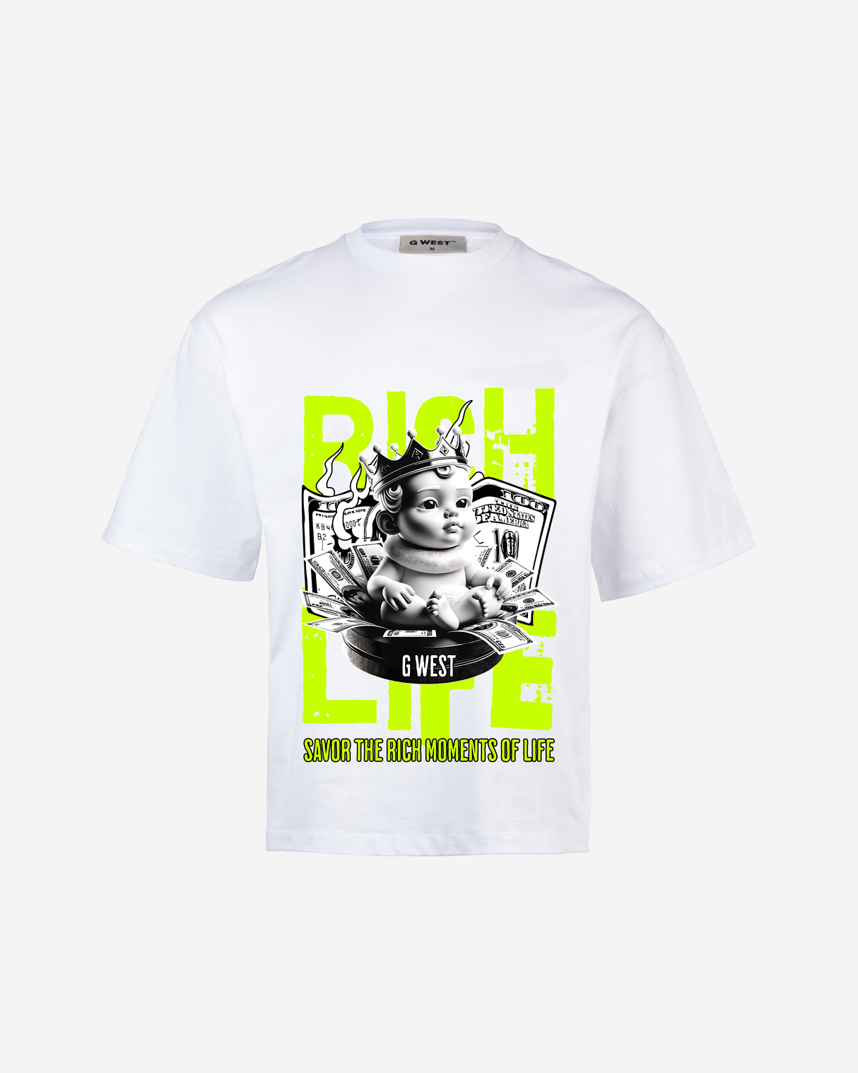 G-WEST RICH LIFE OVERSIZED TEE