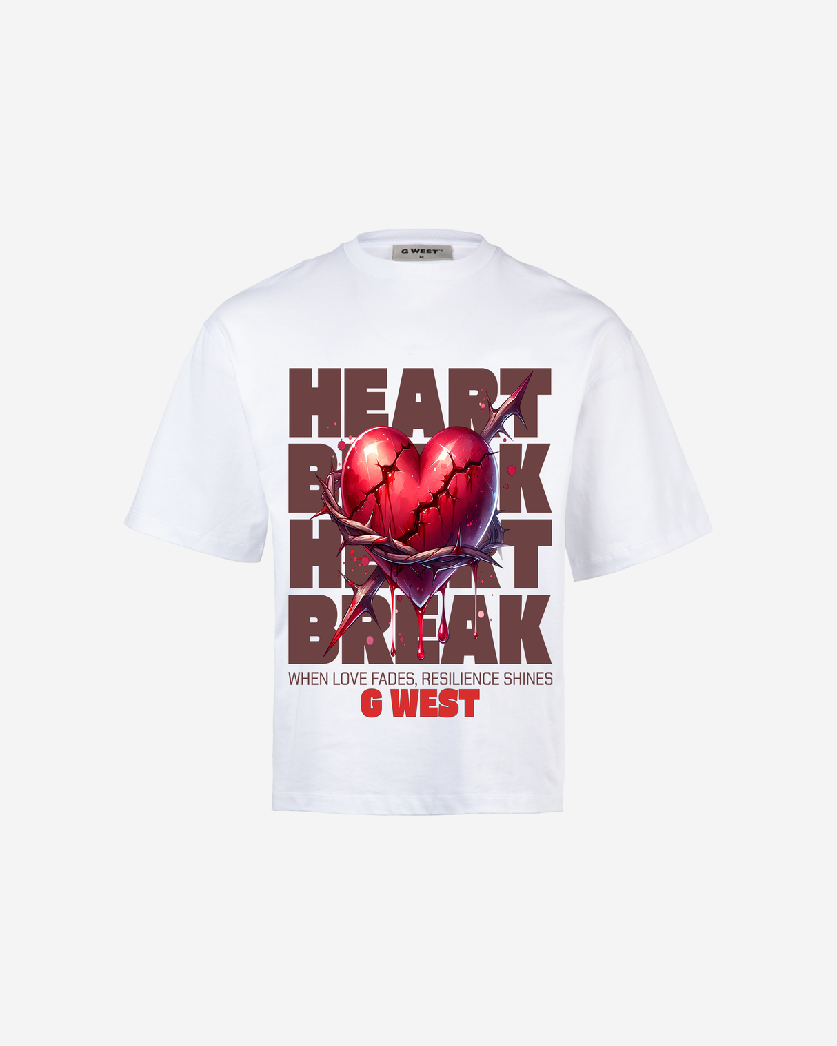 G-WEST SHATTERED LOVE OVERSIZED TEE