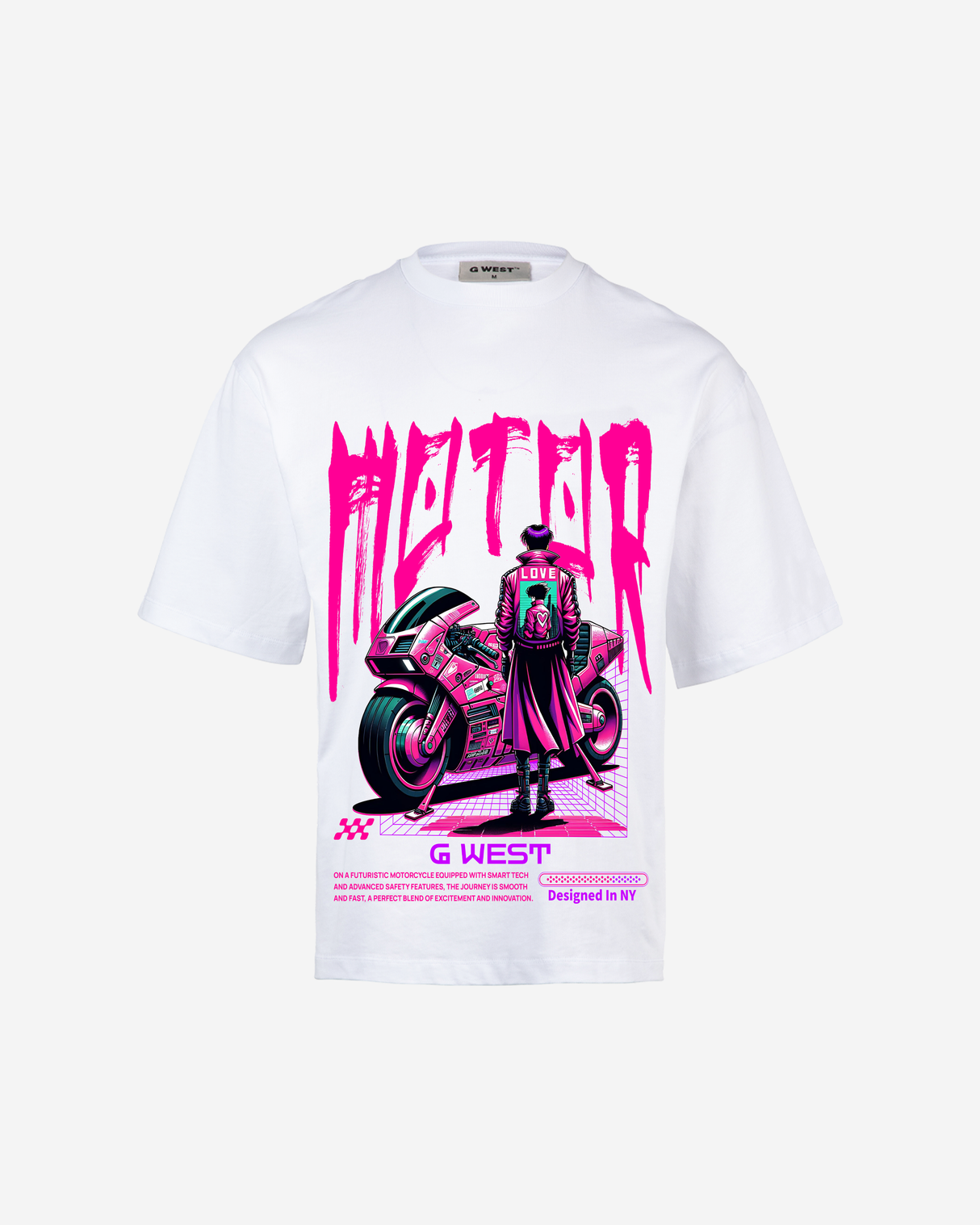 G-WEST URBAN MOTORCYCLE OVERSIZED TEE