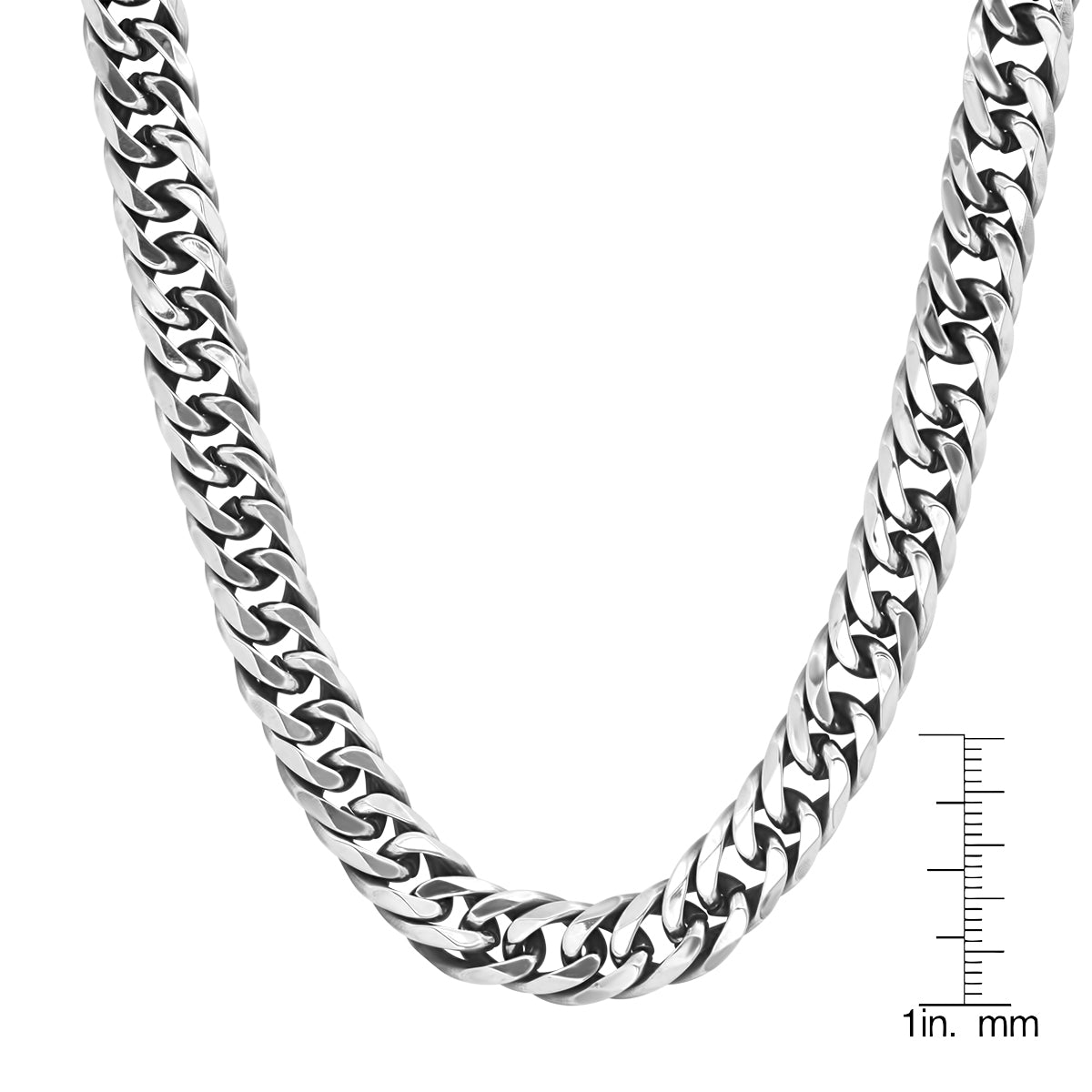 Oxidized Cuban Link Chain Necklace