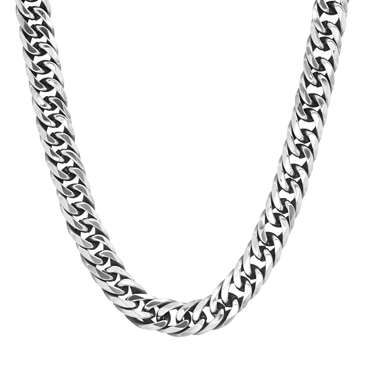 Oxidized Cuban Link Chain Necklace