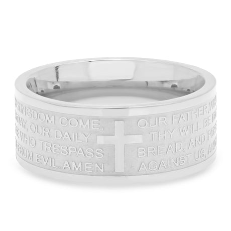 Wide Banded Lord's Prayer Ring