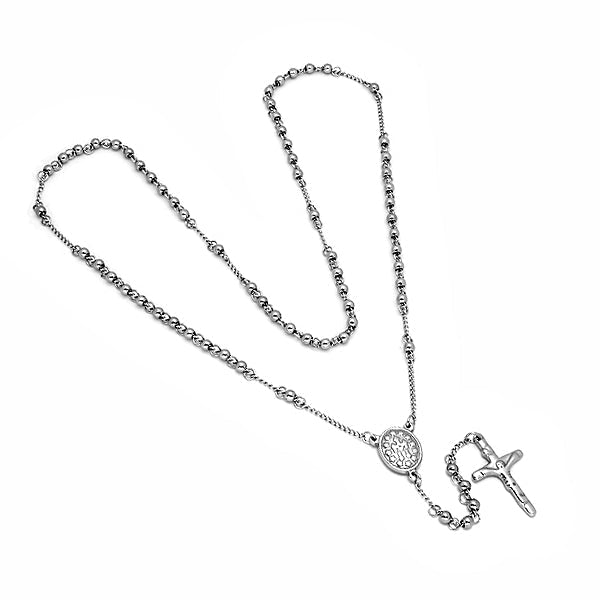 Ladies Stainless Steel Rosary Necklace