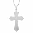 Stainless Steel Our Father Cross Pendant