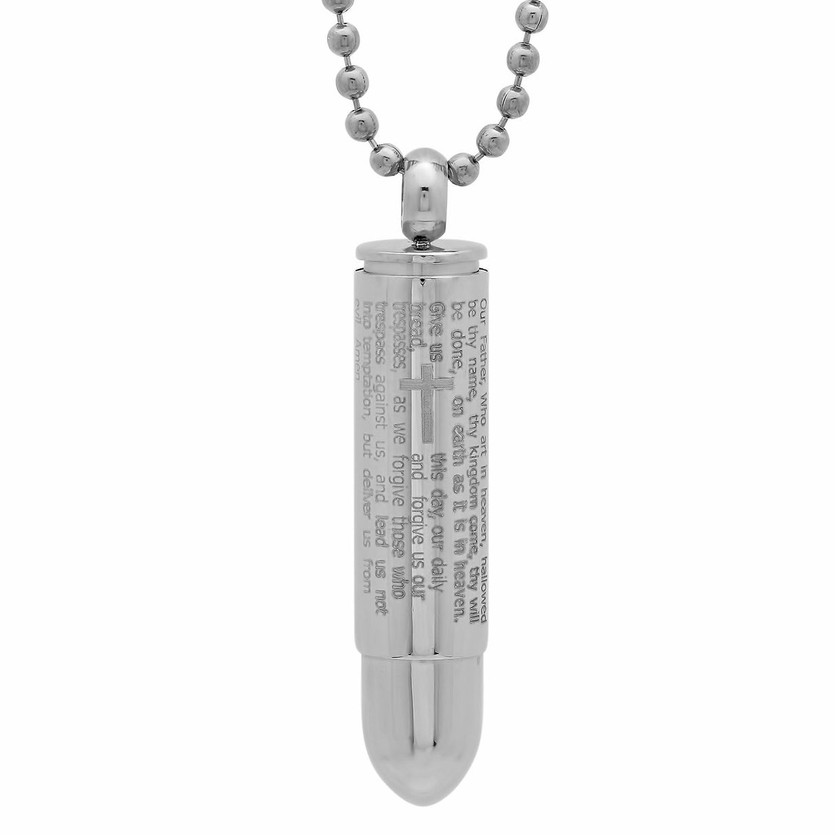 Lord's Prayer Bullet Pendant