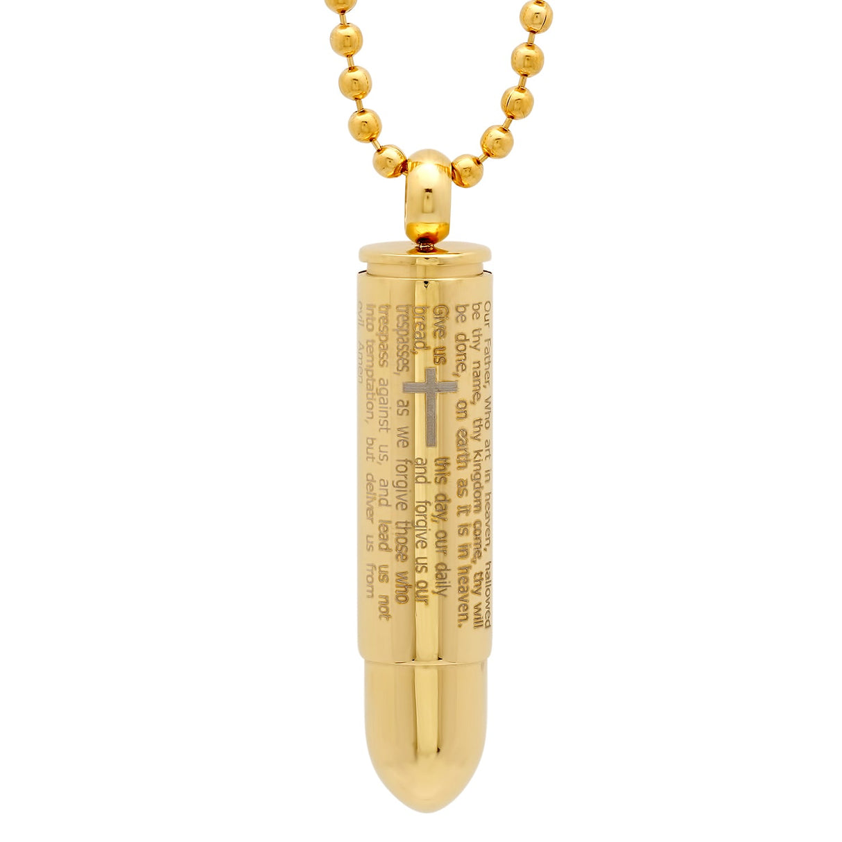 Lord's Prayer Bullet Pendant