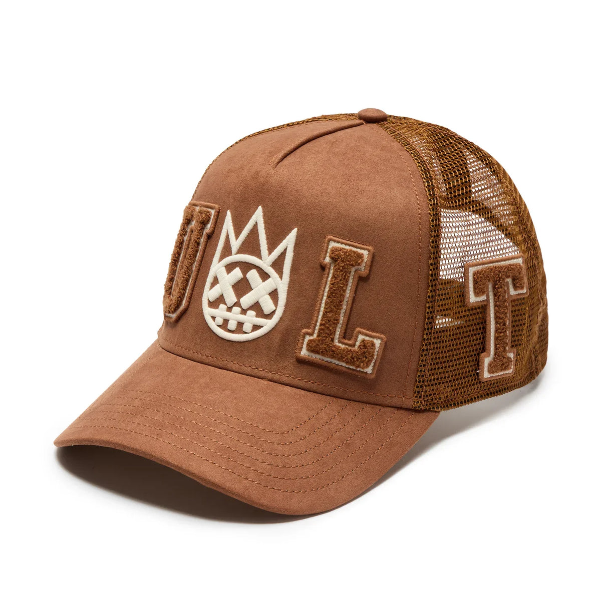 Cult Of Individuality Logo Mesh Back Cult Chenille Suede Trucker Hat