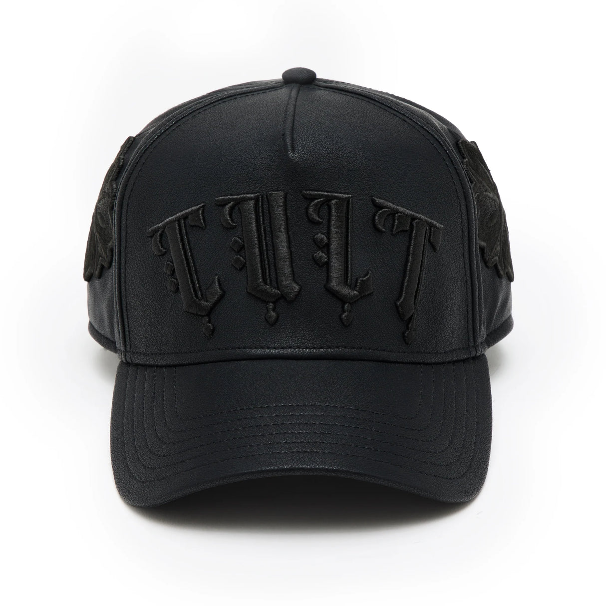 Cult Of Individuality X El Alfa Logo 5 Panel A Frame Trucker Hat "Flower" in Black