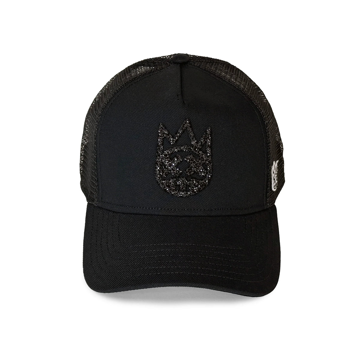 Cult Of Individuality Rhinestone Logo Mesh Hat Black