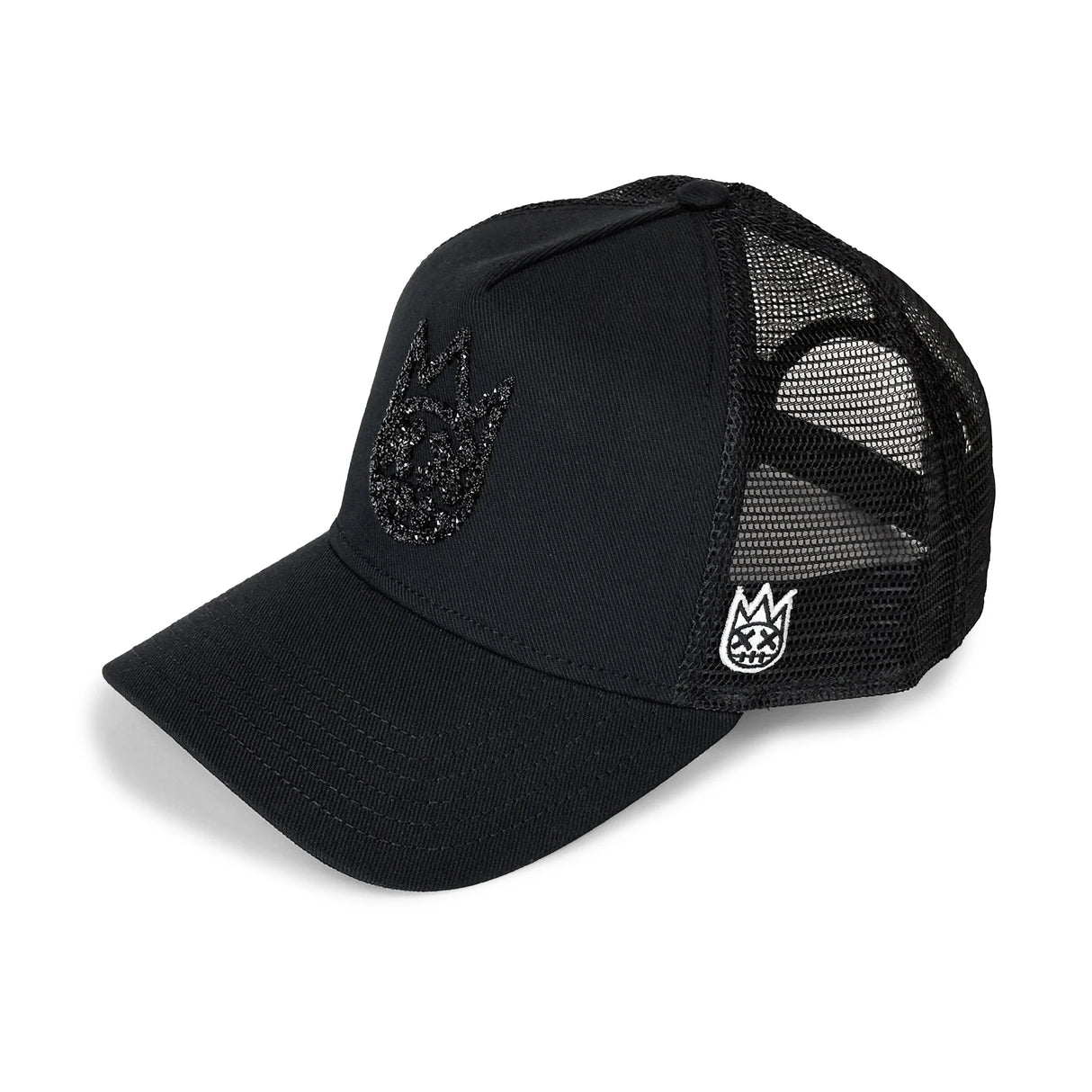 Cult Of Individuality Rhinestone Logo Mesh Hat Black