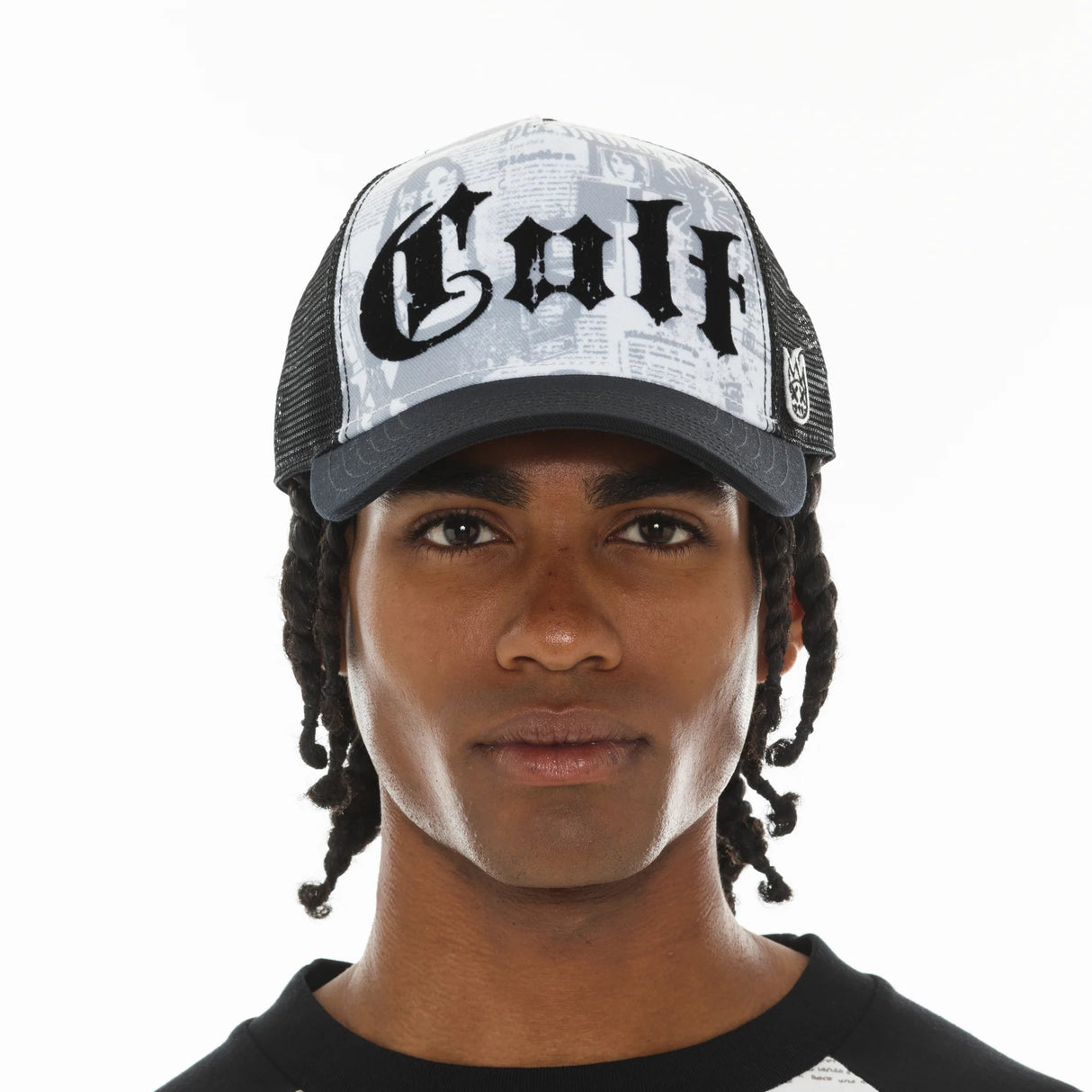 Cult Of Individuality Mesh Back Trucker Hat "Propaganda" In White