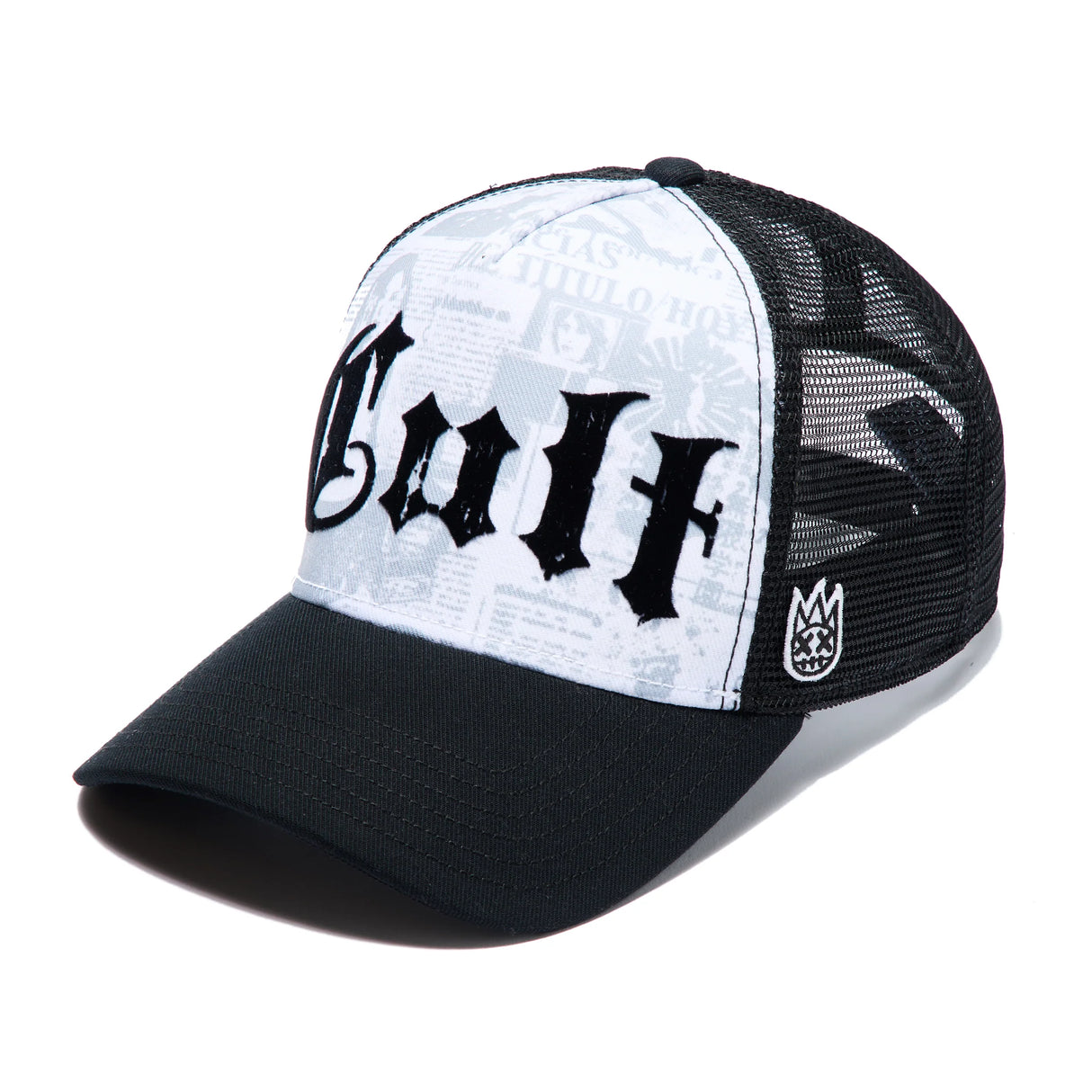 Cult Of Individuality Mesh Back Trucker Hat "Propaganda" In White