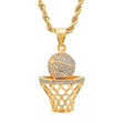 Swish Basketball Pendant Necklace