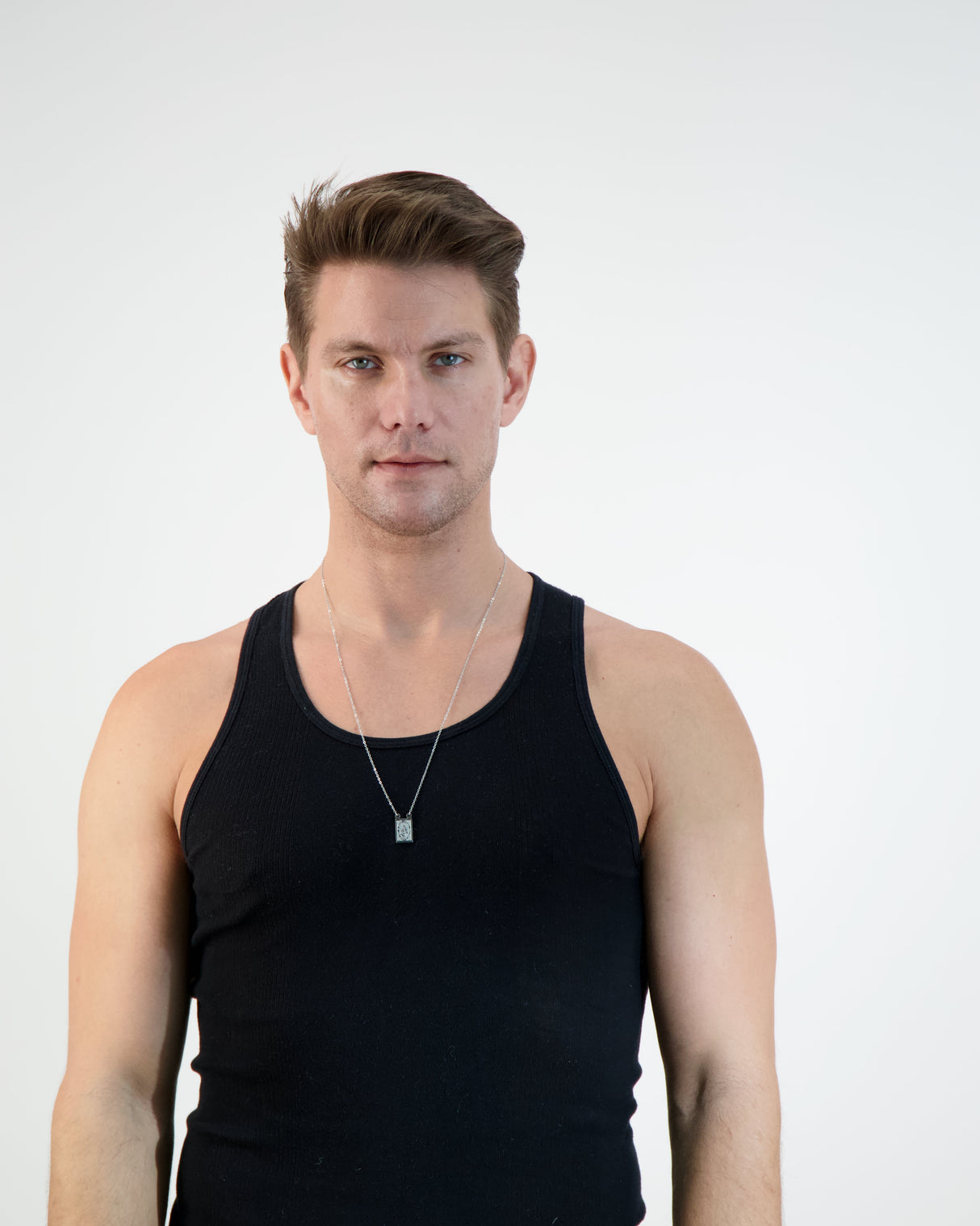 Our Lady Mount Carmel Rectangle Scapular Necklace