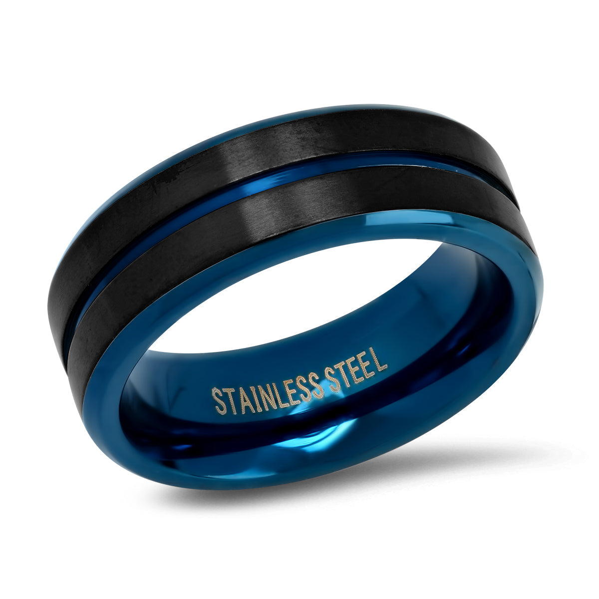 Blue Striped Ring Band