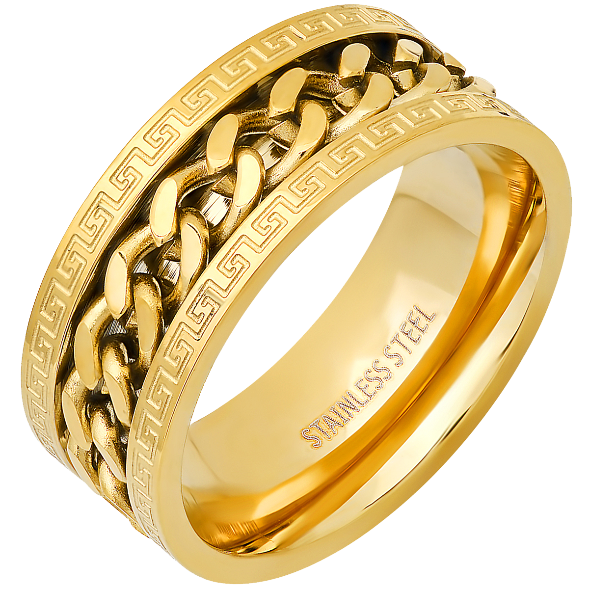Cuban Link Spinner Ring