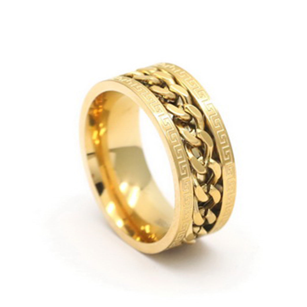 Cuban Link Spinner Ring