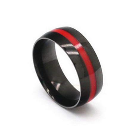 Thin Red Line Ring