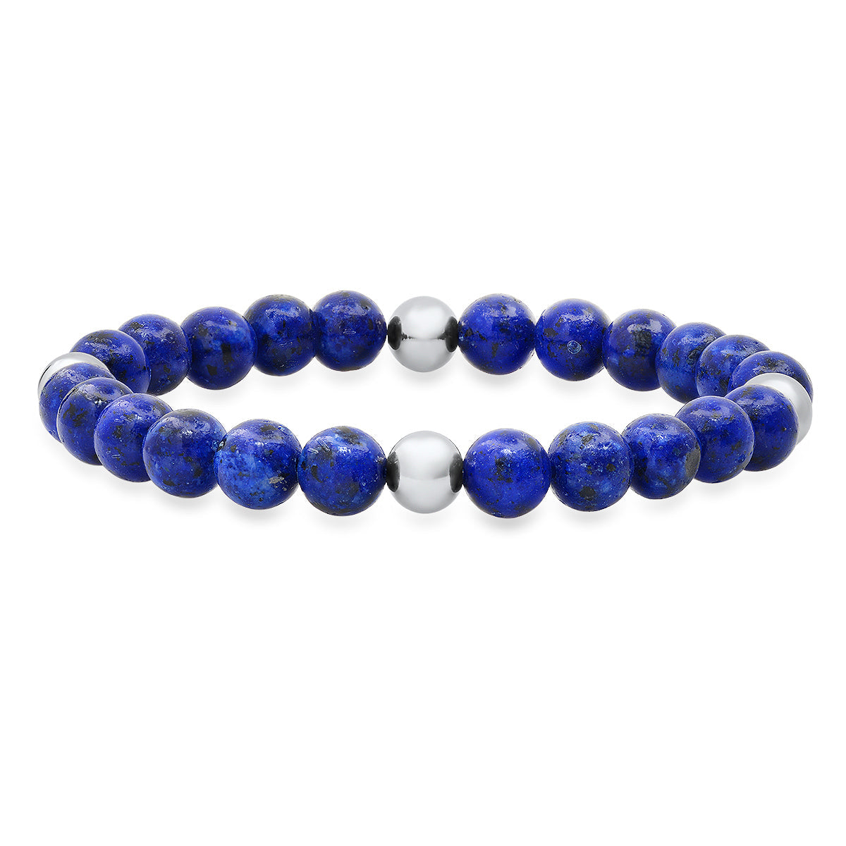 Lapis Beaded Stretch Bracelet