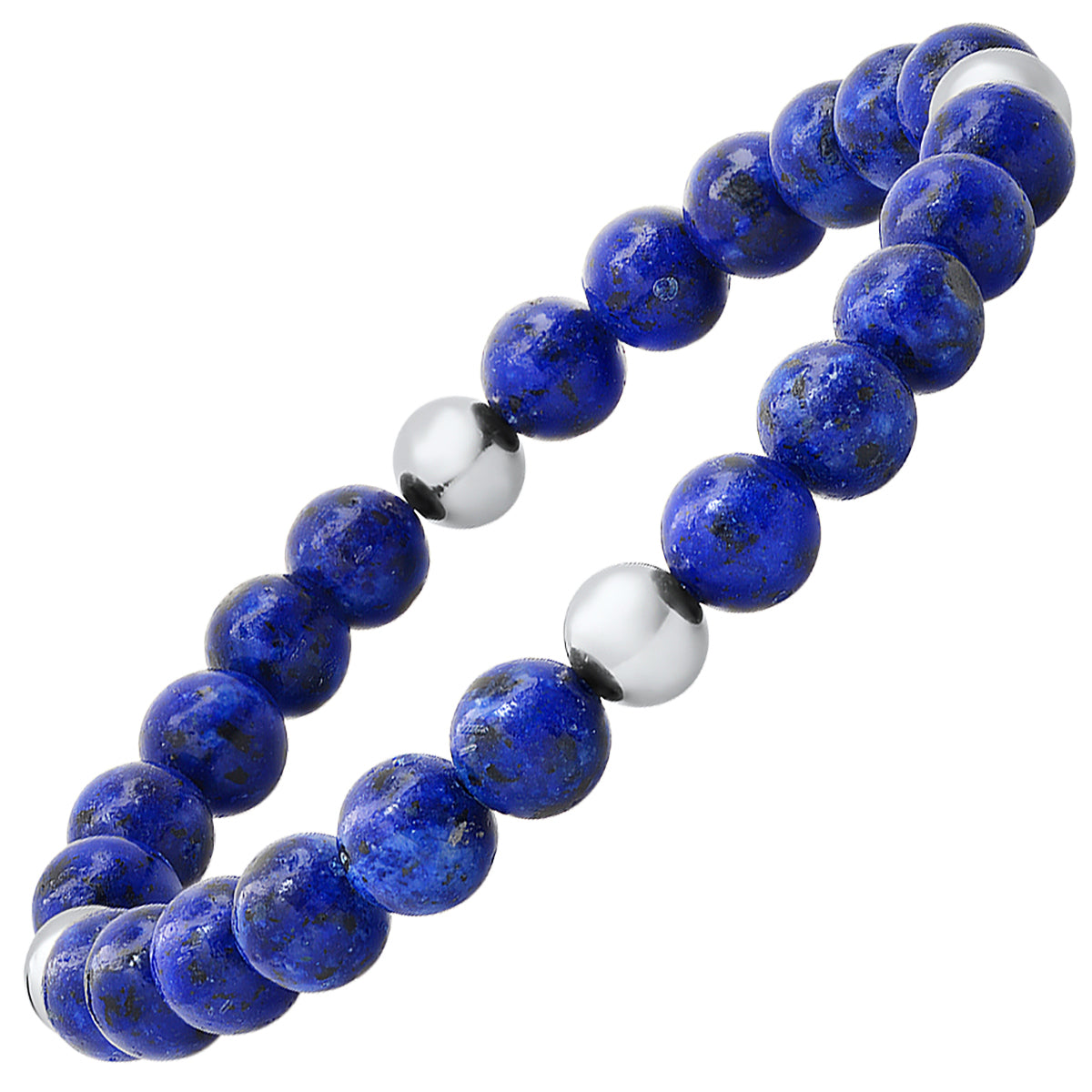 Lapis Beaded Stretch Bracelet