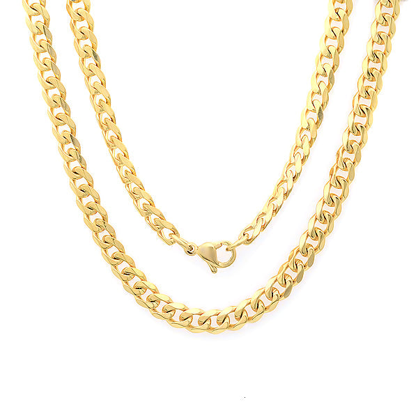 Slim Cuban Chain Link Necklace