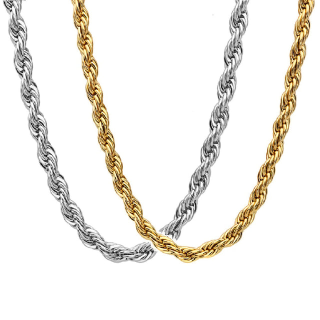 Twisted Rope Chain Necklace