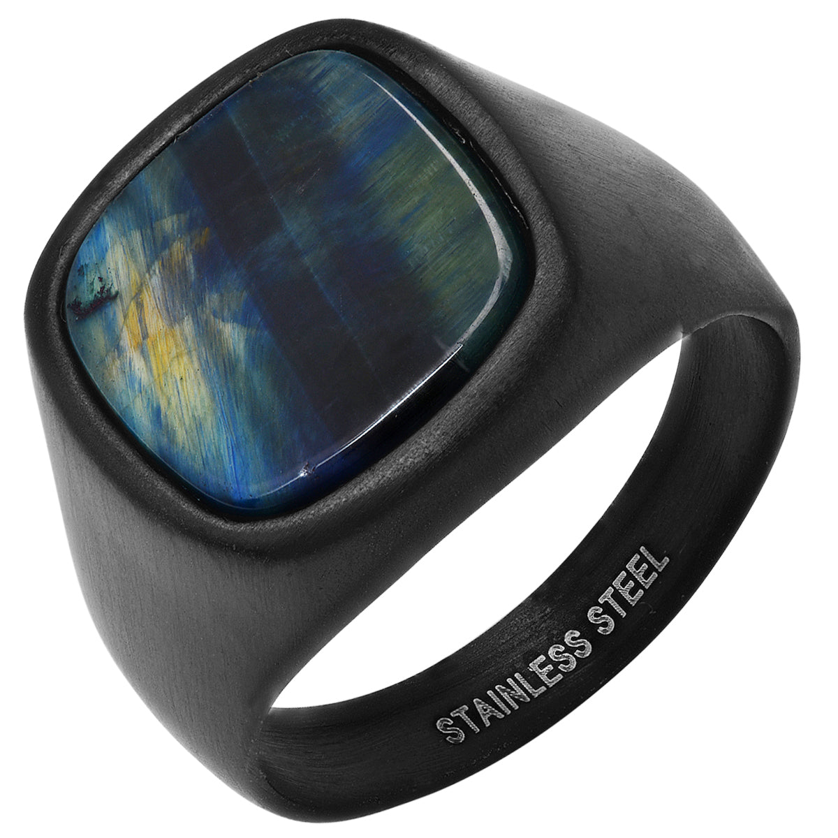 Blue Tiger Eye Statement Ring