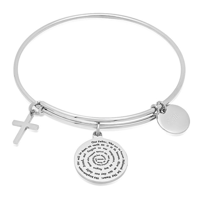 Bracelet with Our Father Faith Cross Charms