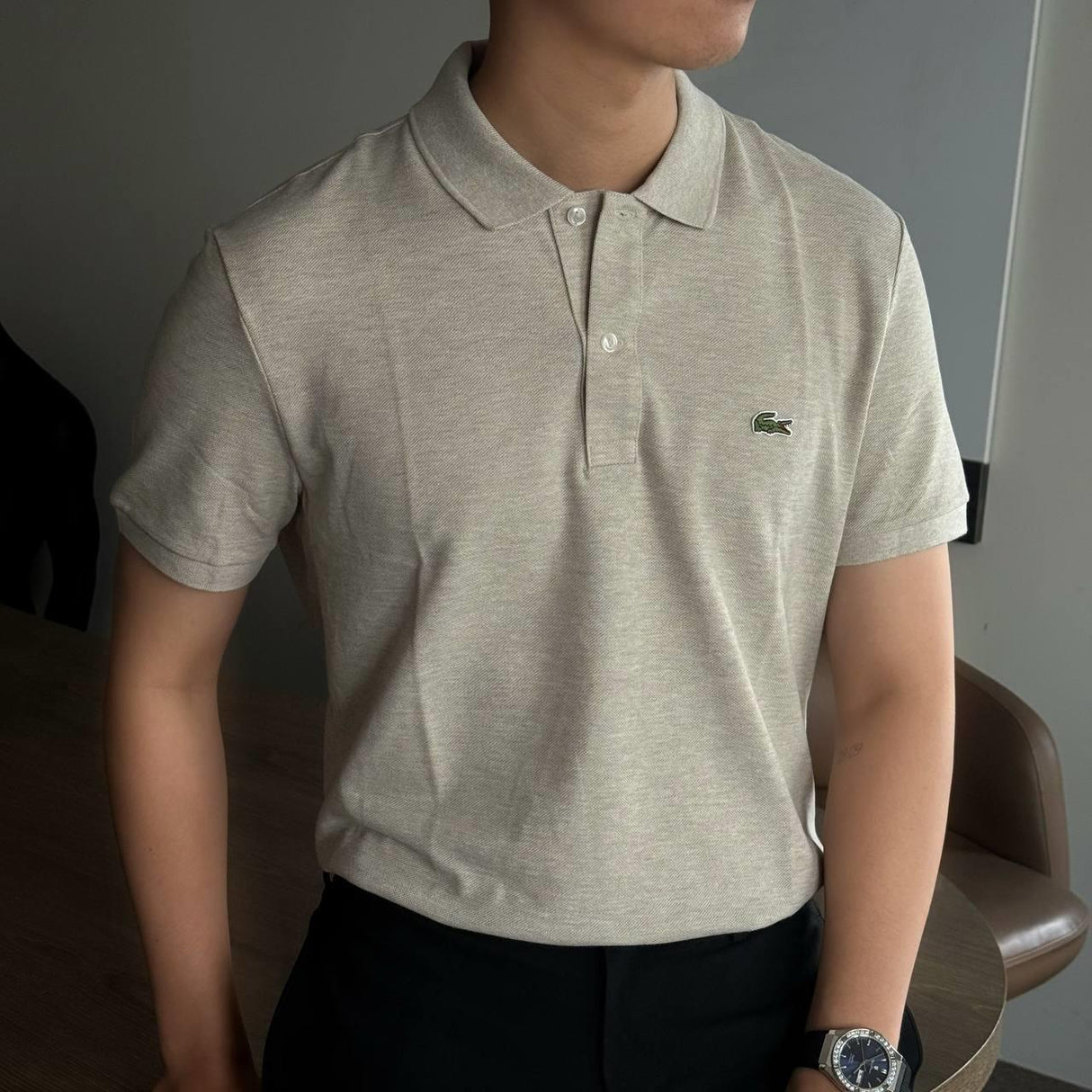 Lacoste Slim Fit Polo Shirt Beige