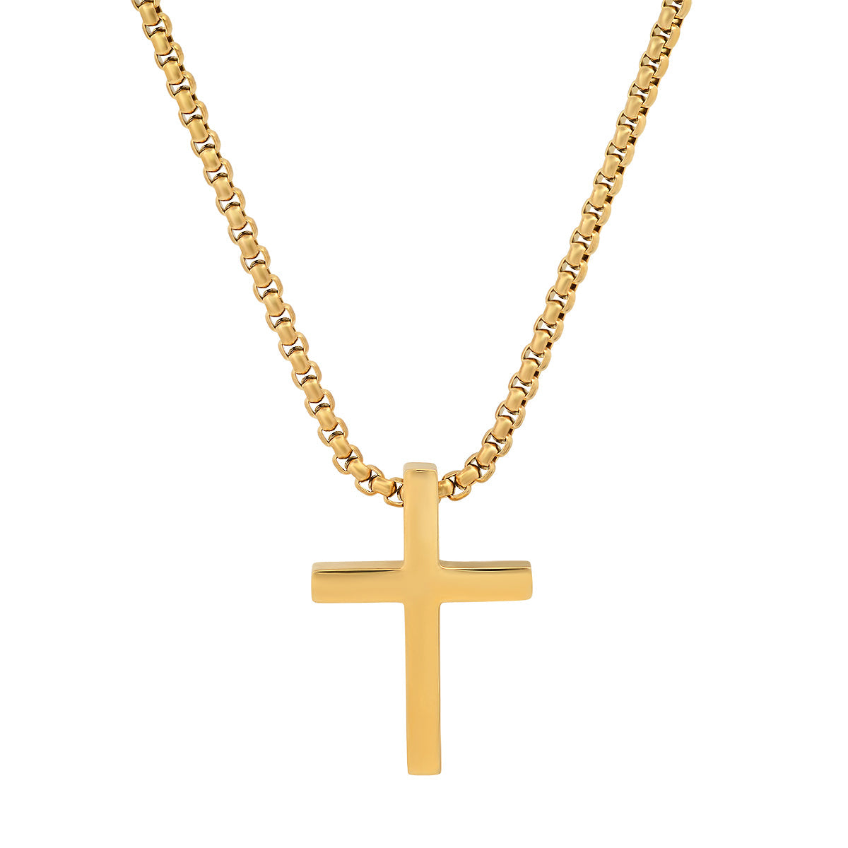 Stainless Steel Polished Cross Pendant