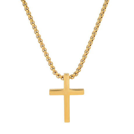 Stainless Steel Polished Cross Pendant