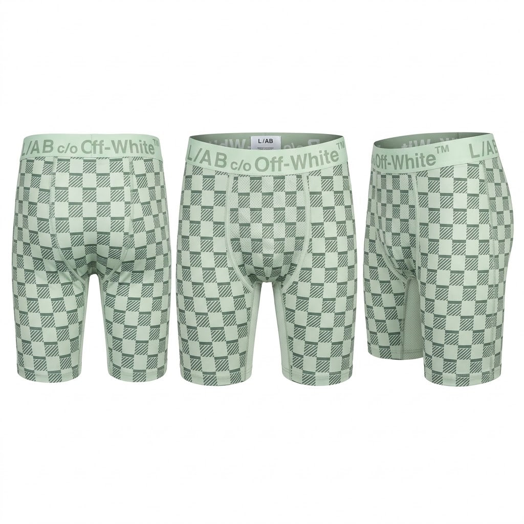 L/AB CO Off-White Horizonal Repeat Clamp Dias AOP Boxer