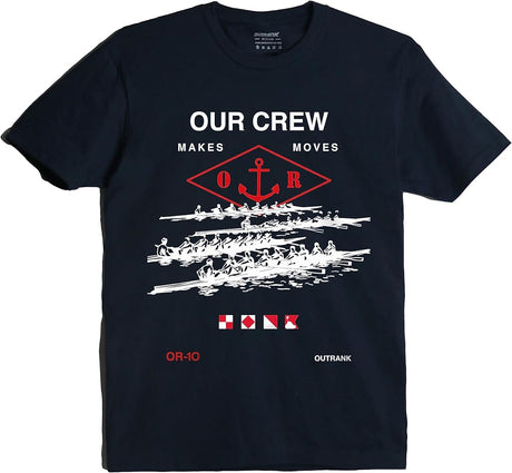 Outrank - T Shirt - Our Crew Makes Moves - Navy