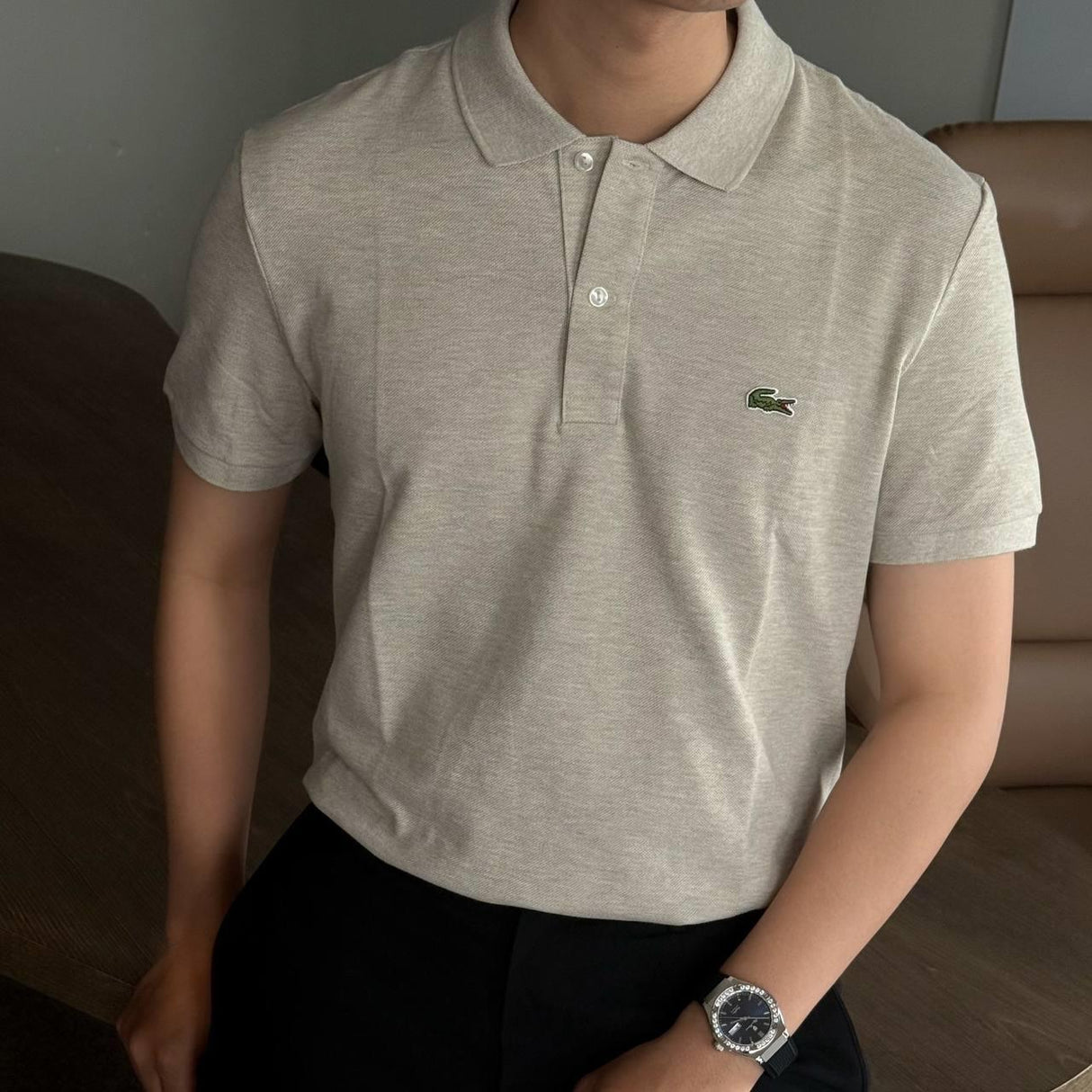 Lacoste Slim Fit Polo Shirt Beige