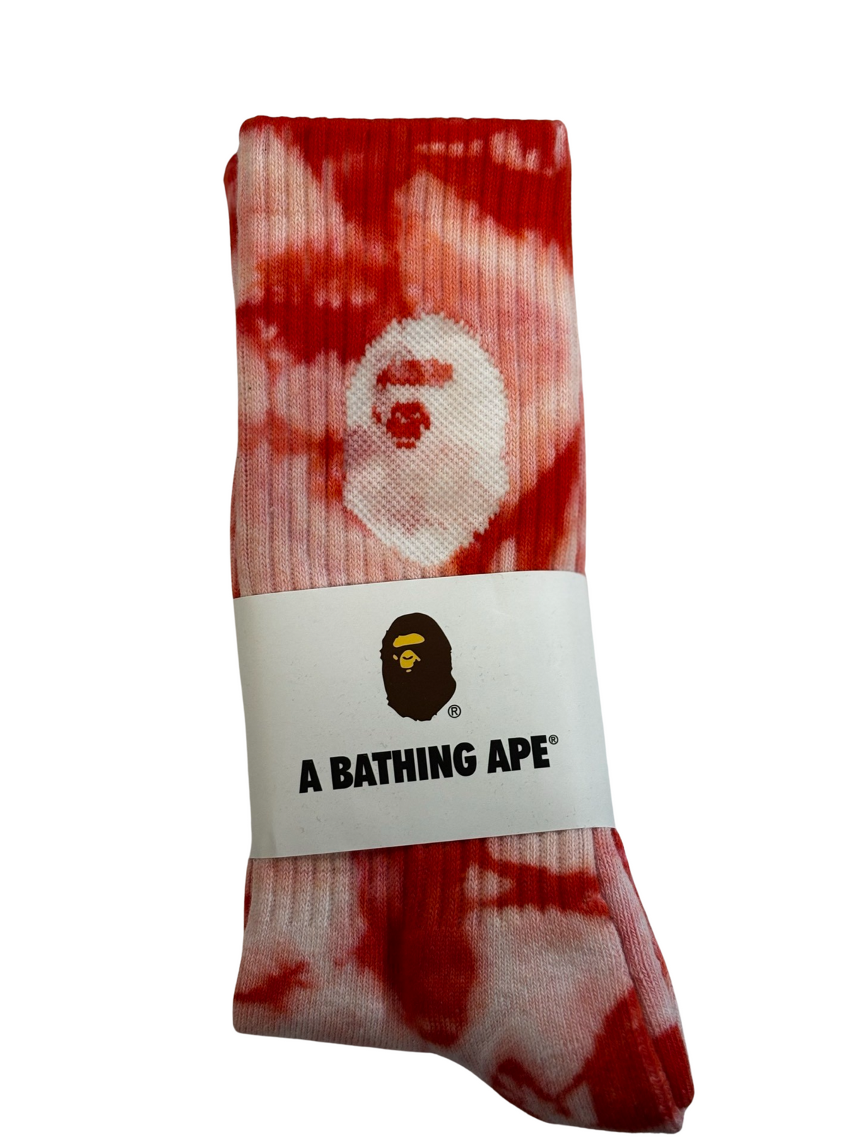 Bape Orange Tie Dye Sock