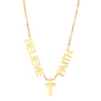 Faith, Believe & Cross Necklace