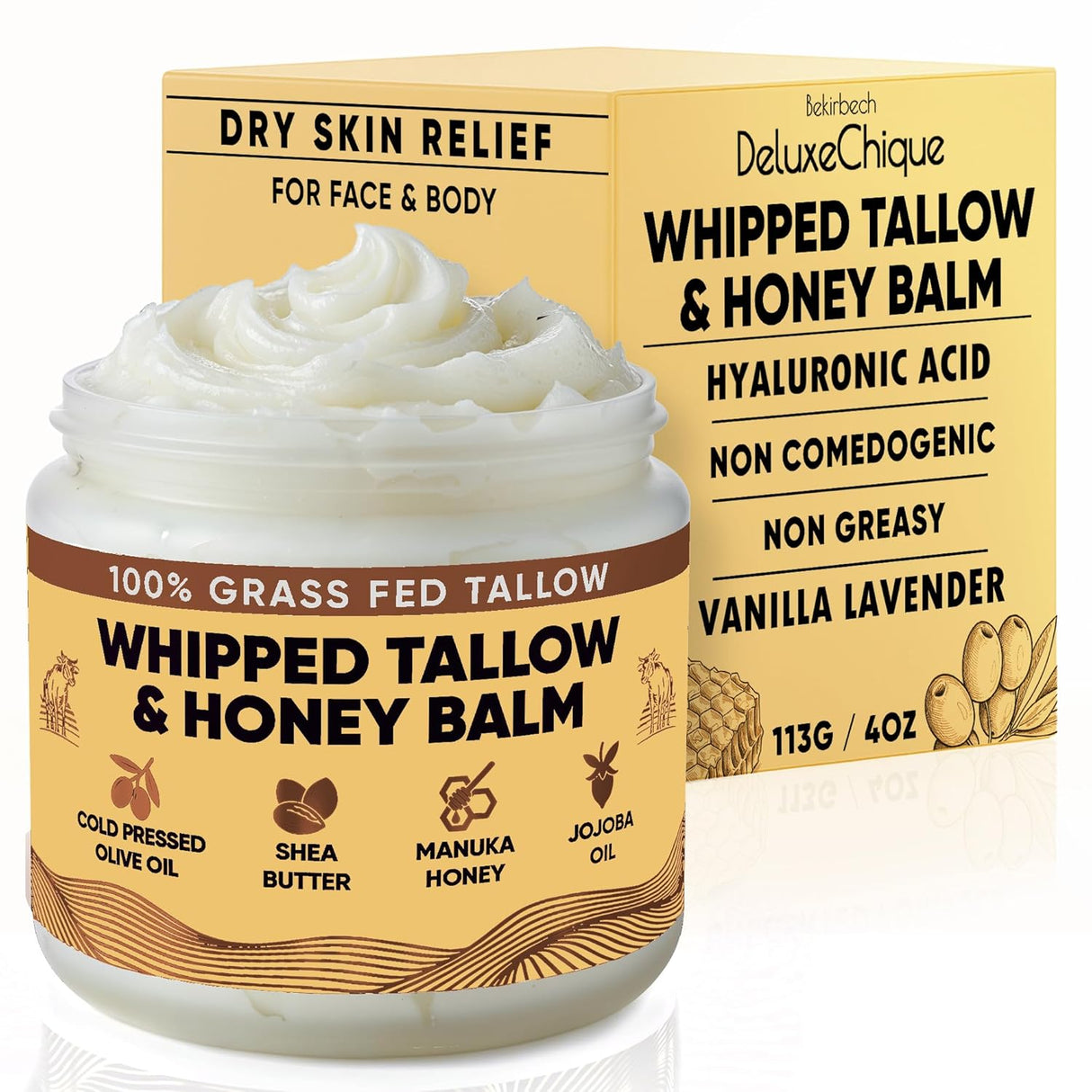 Bekirbech DeluxeChique™ Whipped Beef Tallow for Skin