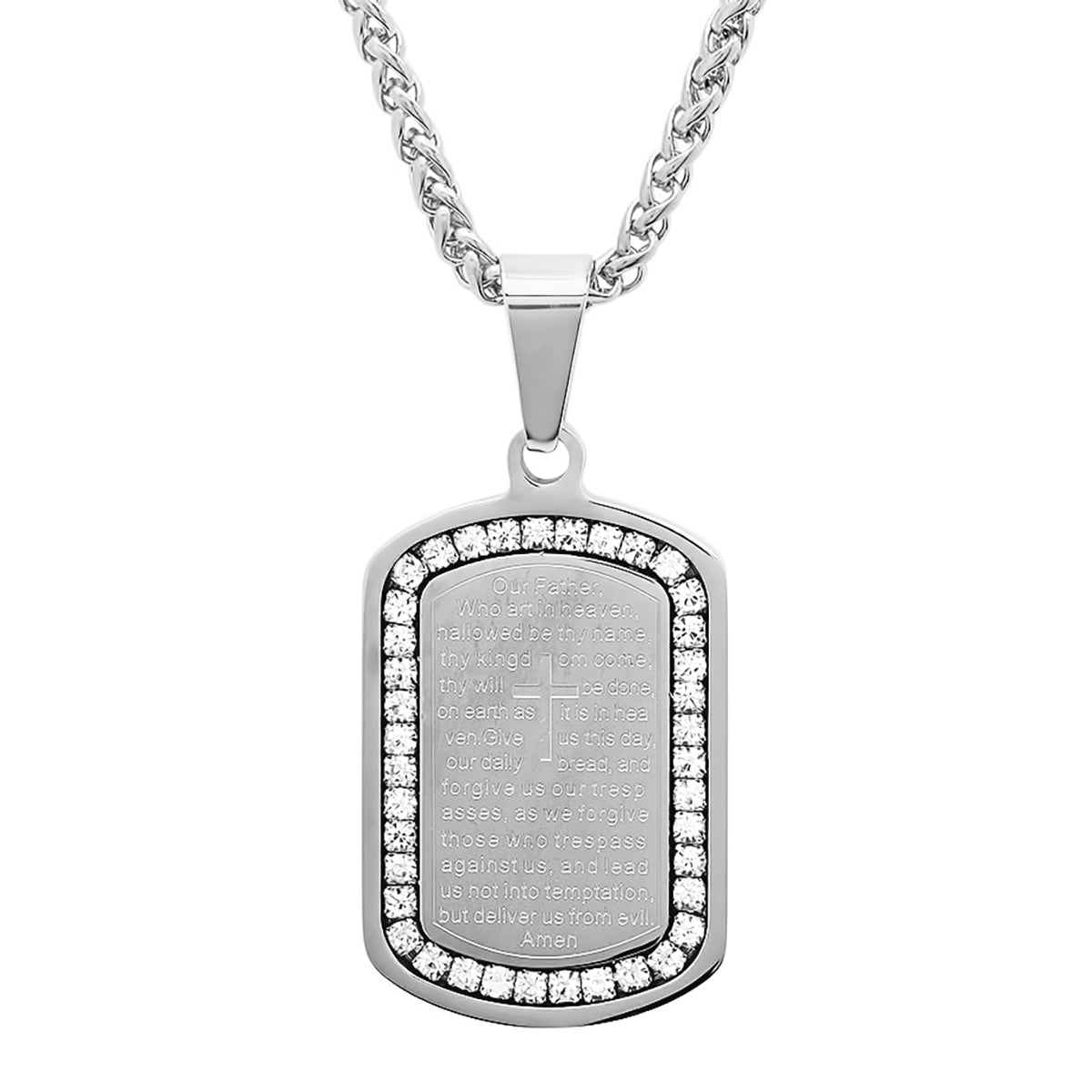 Our Father Prayer Dog Tag Pendant