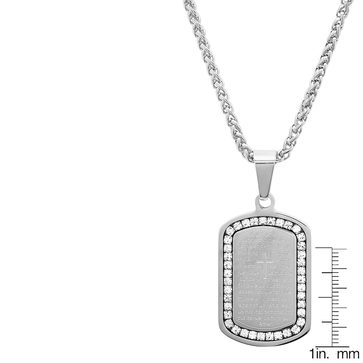 Our Father Prayer Dog Tag Pendant