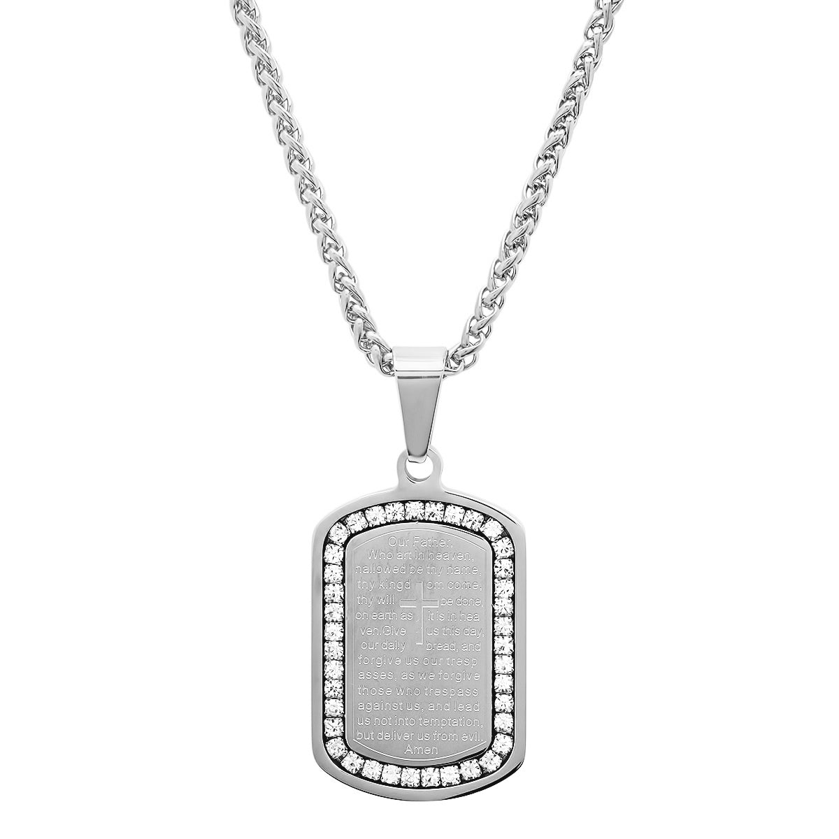 Our Father Prayer Dog Tag Pendant