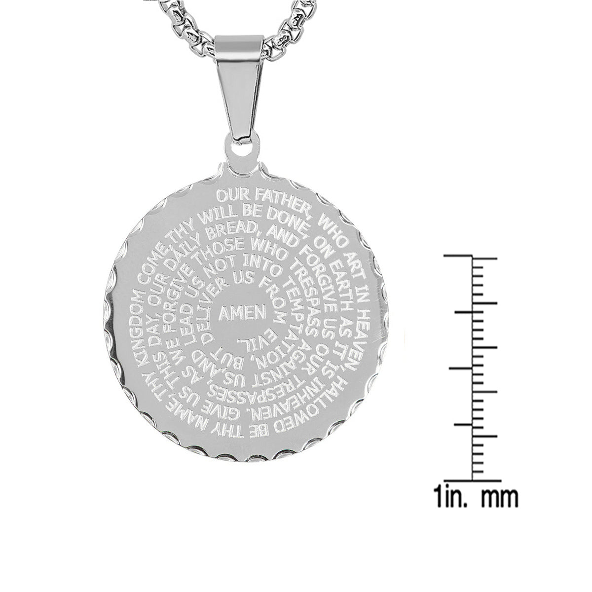 Lord's Prayer Medallion Necklace