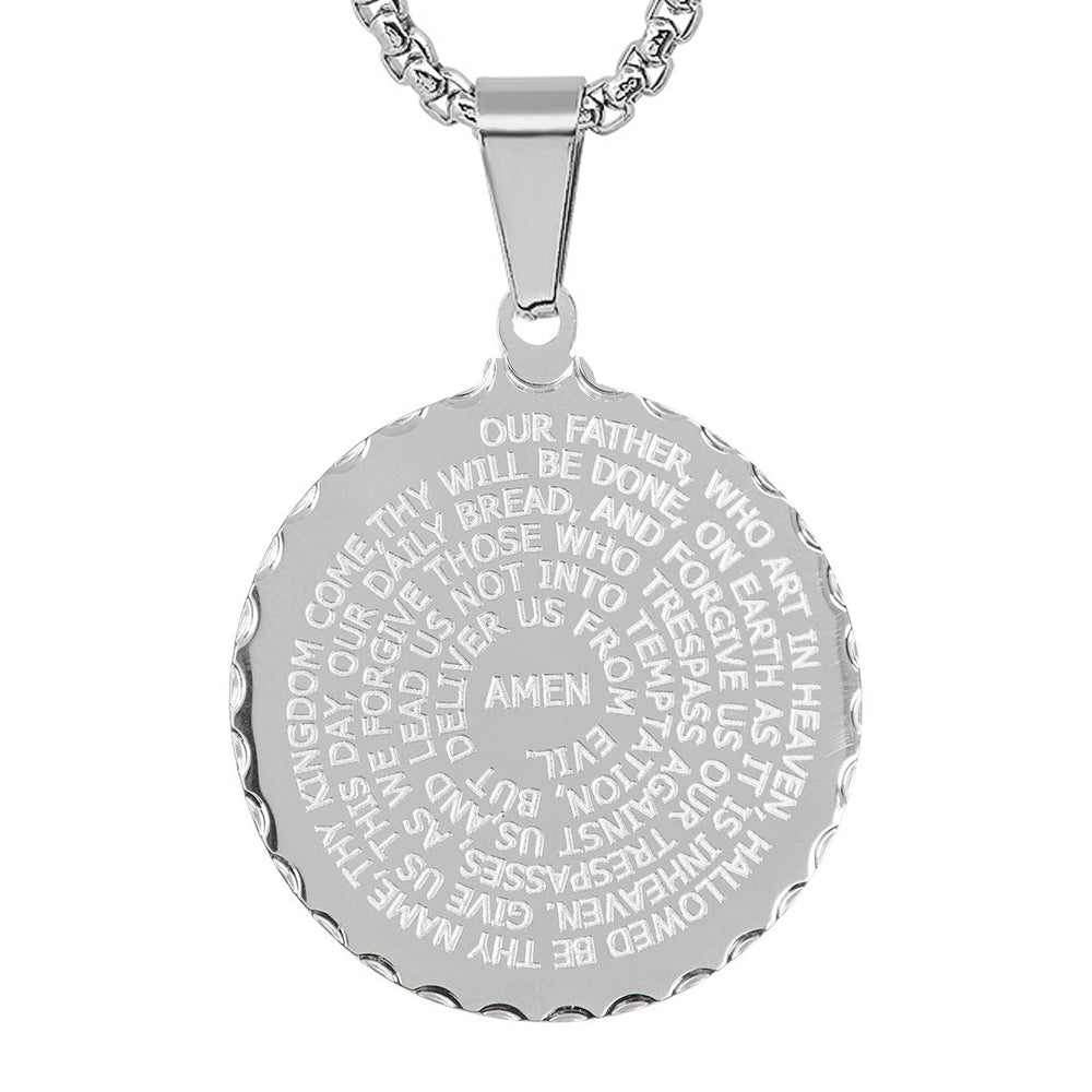 Lord's Prayer Medallion Necklace
