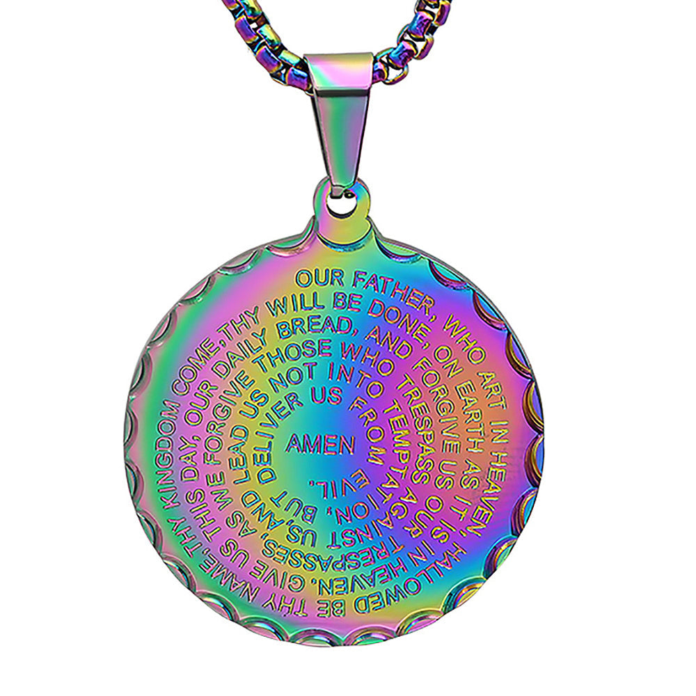 Lord's Prayer Medallion Necklace