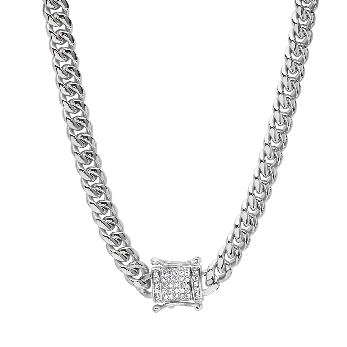 XL Miami Cuban Link Deluxe Iced Out Lock Necklace
