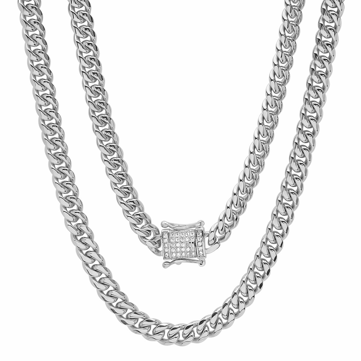 XL Miami Cuban Link Deluxe Iced Out Lock Necklace