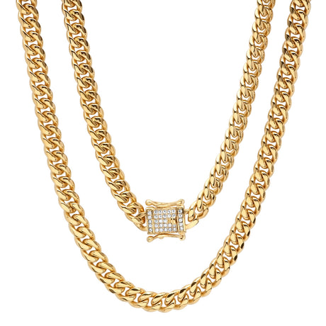 XL Miami Cuban Link Deluxe Iced Out Lock Necklace