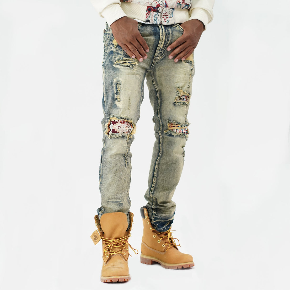 Makobi M1949 Gianni Jeans w/ Tapestry Underlay - Dirt