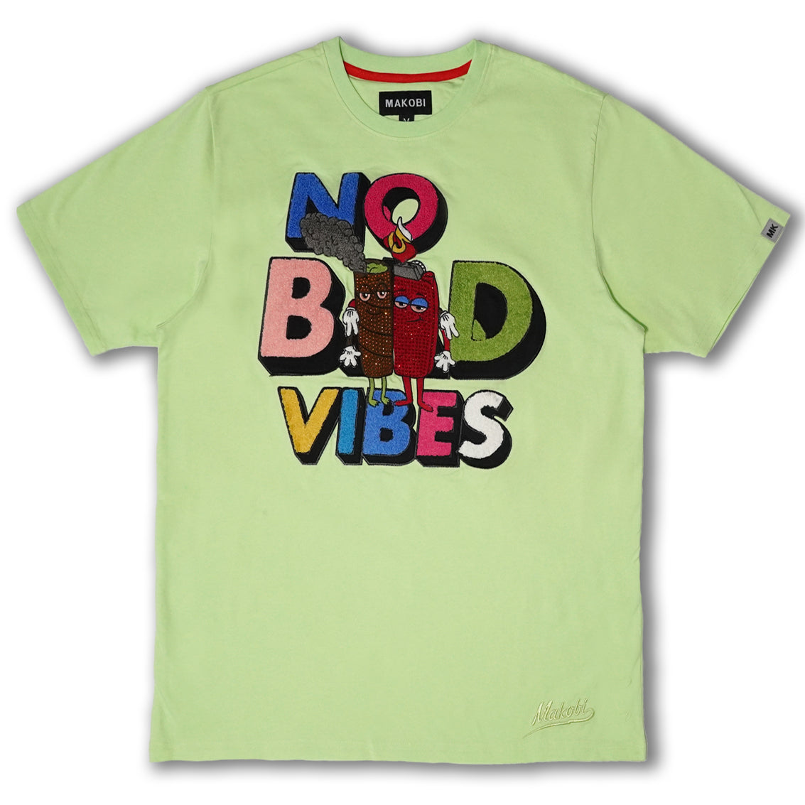 Makobi M230 No Bad Vibes Tee - Lime Green