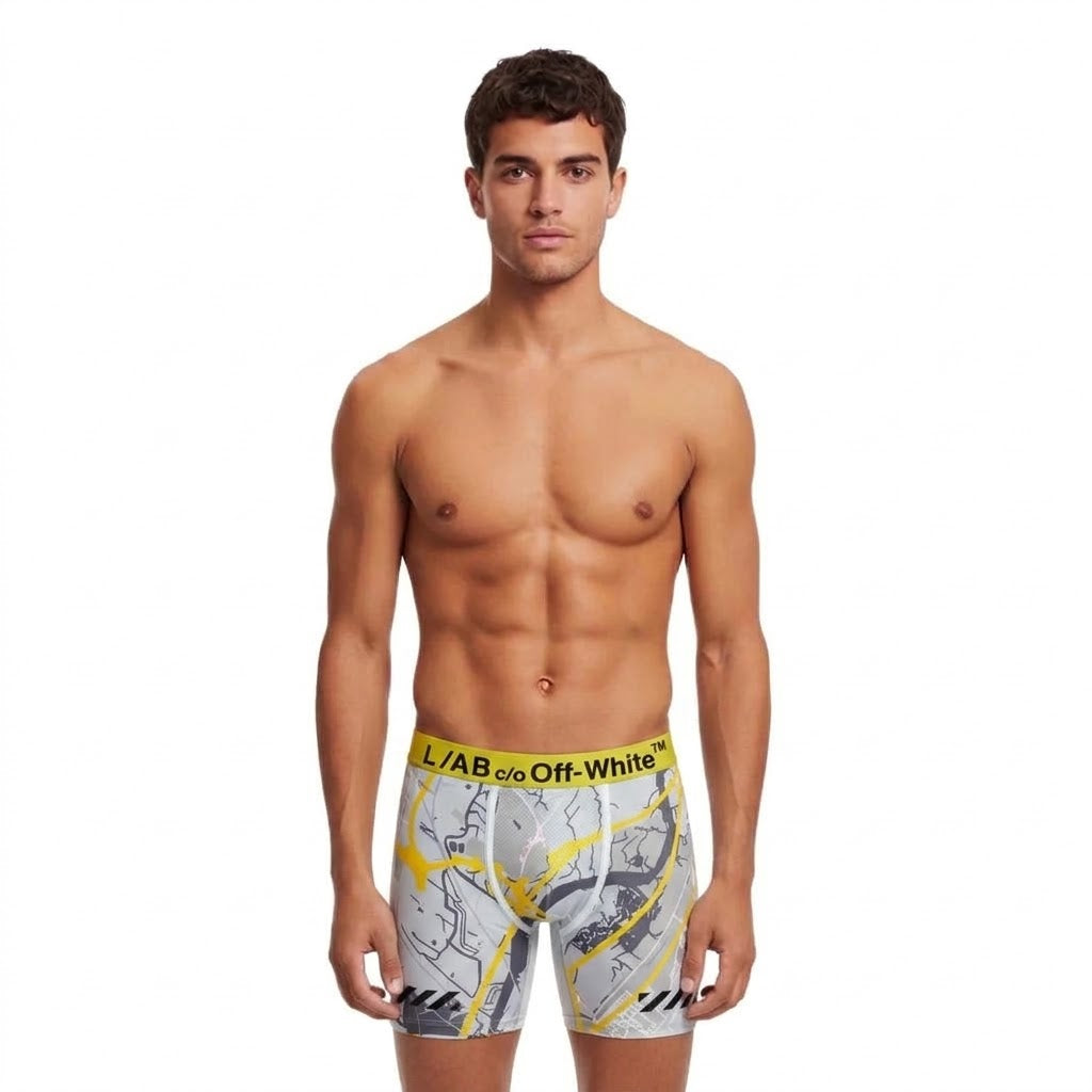 L/AB CO Off-White Stacked Diags AOP Boxer